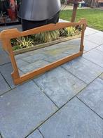 Grote spiegel met houten lijst - 154 x 71 cm, Ophalen, Gebruikt, 150 tot 200 cm, Rechthoekig