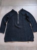 Zwarte Julie trui met grote goudkleurige rits maat S/M, Ophalen of Verzenden, Zo goed als nieuw, Zwart