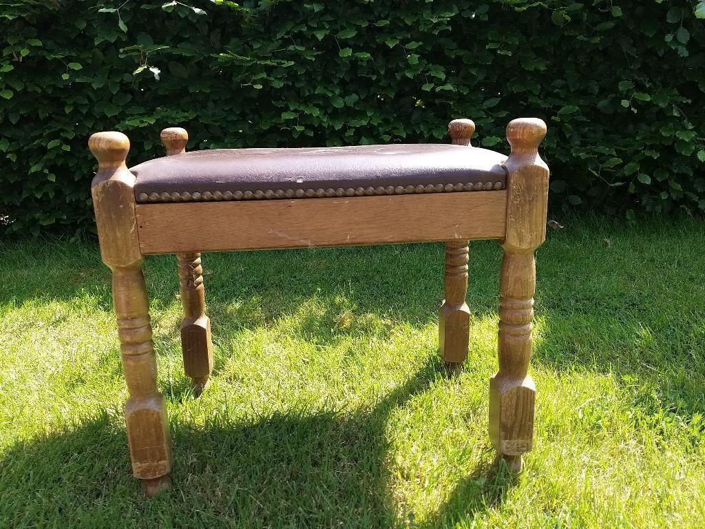 retro voetenbankje, Huis en Inrichting, Banken | Voetenbanken en Poefen, Ophalen, Minder dan 50 cm, Gebruikt, Minder dan 50 cm