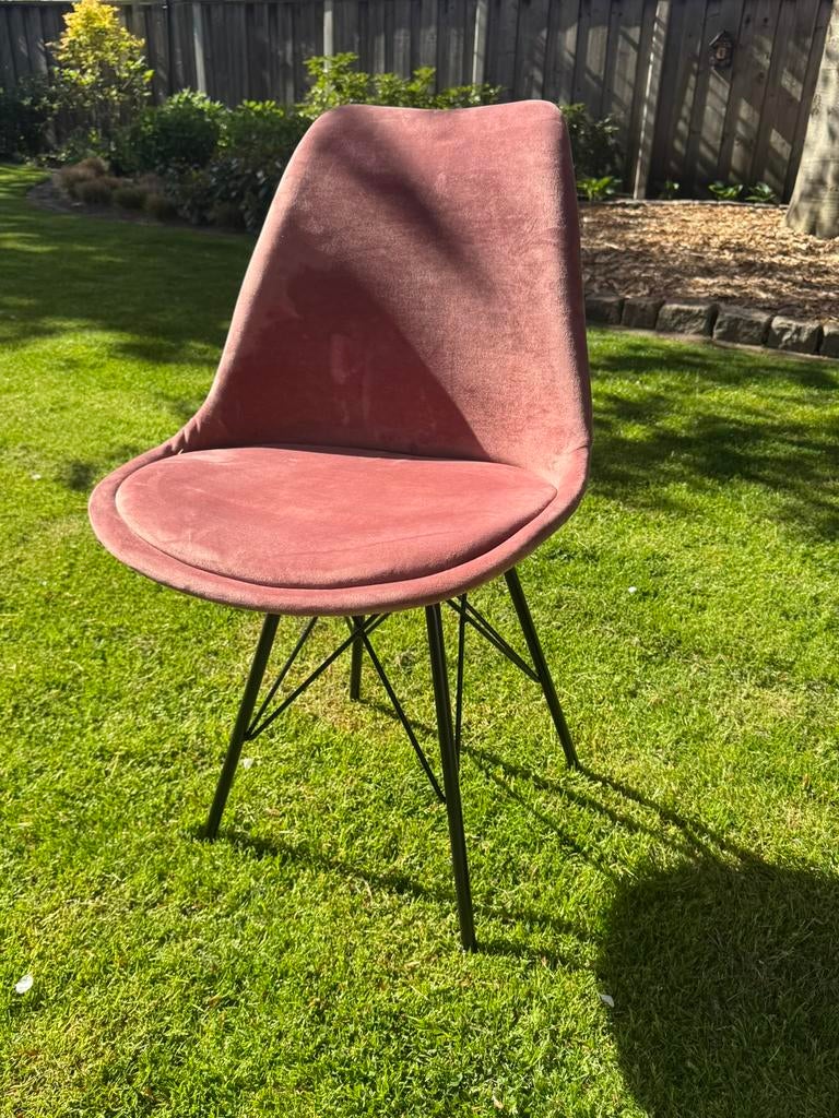 Roze velvet stoelen, Huis en Inrichting, Stoelen, Ophalen, Twee, Overige kleuren, Velvet