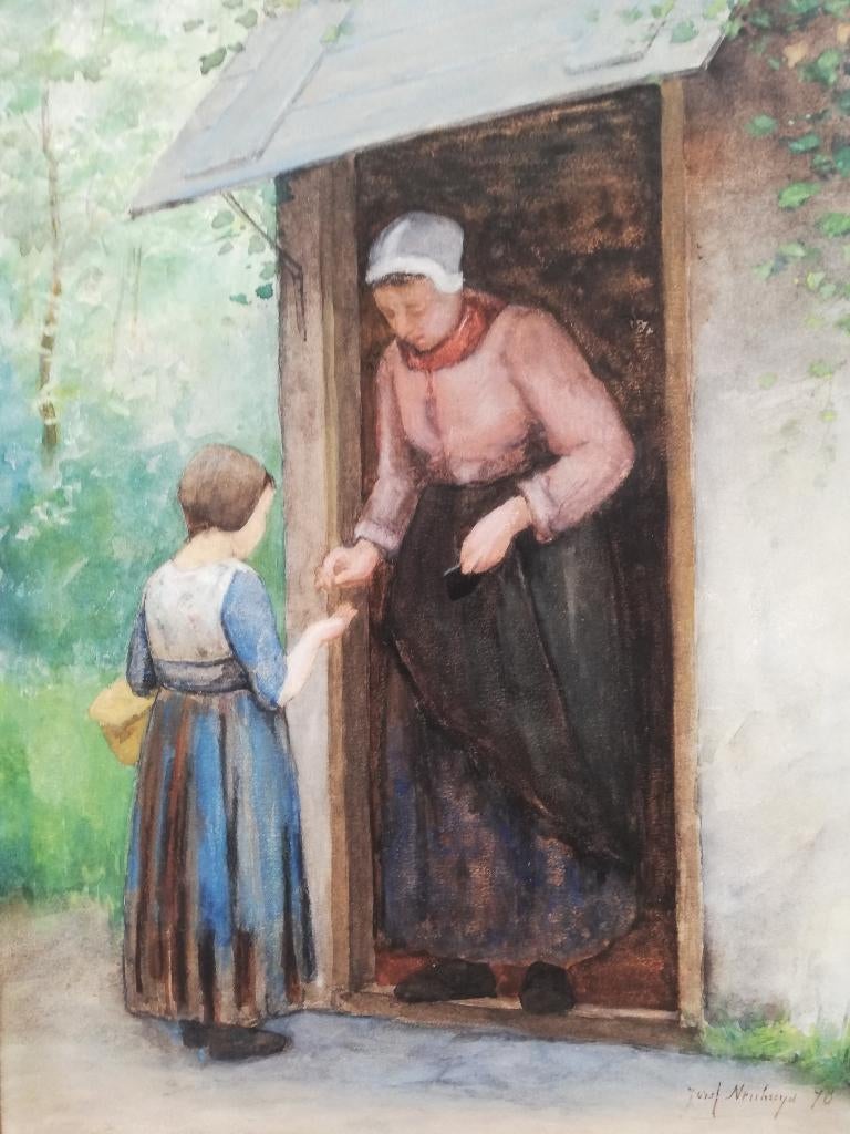 Gezocht:Afbeeldingen schilderijen/ aquarellen Jozef Neuhuys, Ophalen of Verzenden
