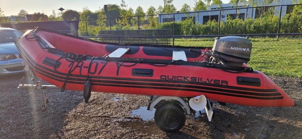 Leuke quicksilver boot met 20 pk motor., Watersport en Boten, Ophalen, Zo goed als nieuw