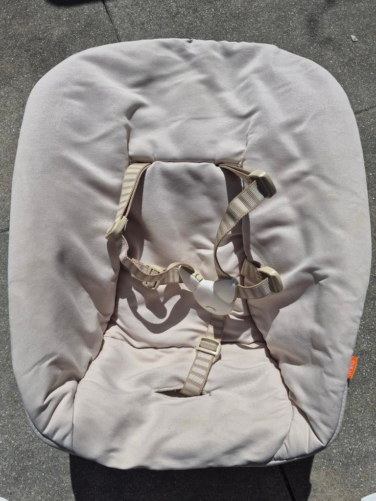 Stokke Tripp Trapp Newborn Set met hoes, Ophalen of Verzenden, Gebruikt, Meegroeistoel, Gordel(s)