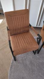 4 mooie industriële cognac eetkamerstoelen, Huis en Inrichting, Stoelen, Ophalen, Zo goed als nieuw, Bruin, Twee