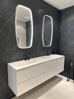 Ink Badmeubel 180cm Mat Wit met Dubbele Wasbak, Huis en Inrichting, Badkamer | Badkamermeubels, 150 tot 200 cm, Ophalen of Verzenden