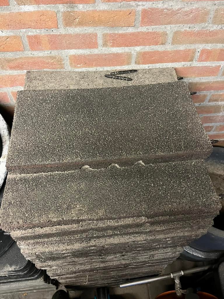 Rubber tegels 50x50x4,5, Ophalen, Gebruikt, Overige typen, Rubber