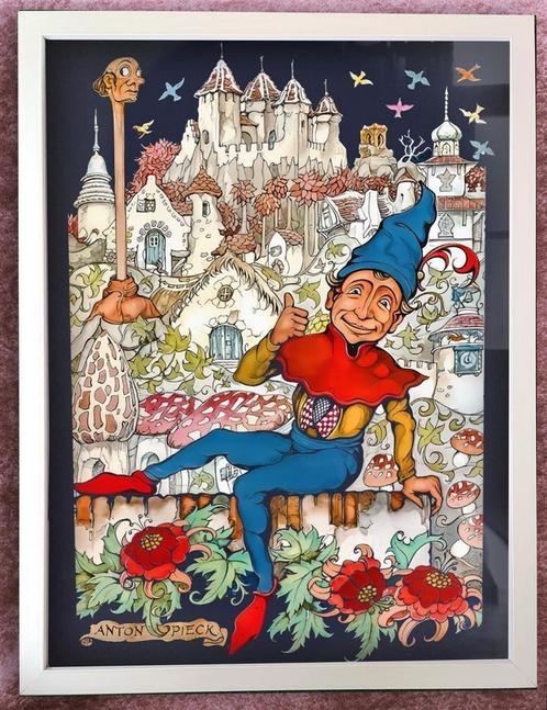 Poster in lijst de Efteling Sprookjesbos Anton Pieck, Verzamelen, Efteling, Nieuw, Overige typen, Verzenden