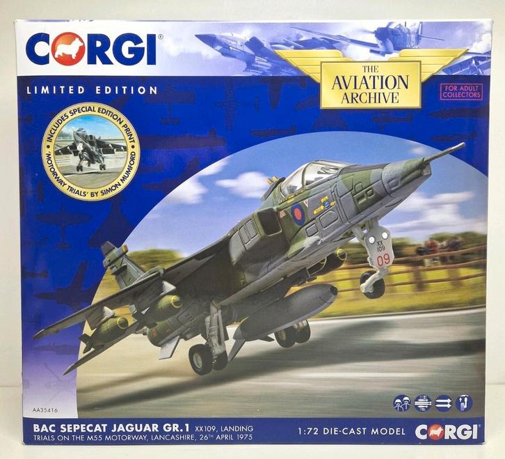 Corgi Toys BAC Sepecat Jaguar GR.1 xx109 Die Cast, 1:72., Verzamelen, Luchtvaart en Vliegtuigspotten, Zo goed als nieuw, Schaalmodel