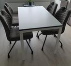 TE KOOP: Mooi eethoek. Tafel en 4 stoelen! z.g.a.n, Ophalen, Zo goed als nieuw, Rechthoekig, 50 tot 100 cm