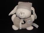ANNA CLUB PLUSH HOND ABC RIBSTOF WIT MET GRIJZE RING EN, Verzenden, Nieuw, Overige typen