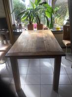Massief houten eettafel, Ophalen, Gebruikt, Eikenhout, 50 tot 100 cm
