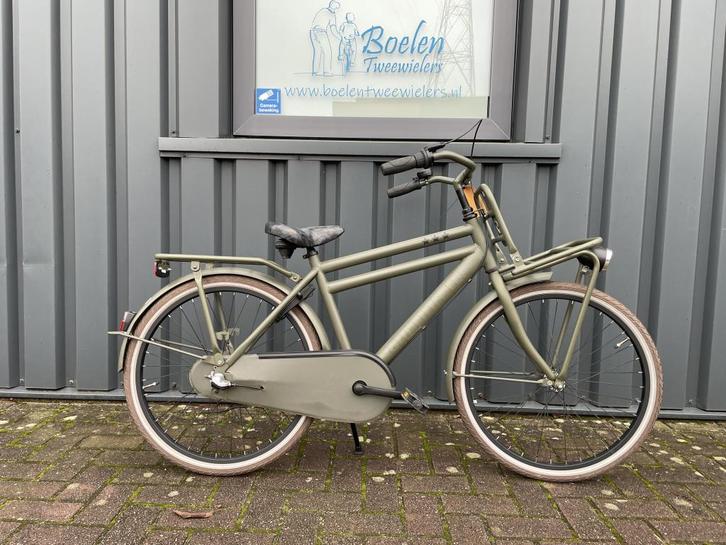 Cortina U4 24/42 3v Transportfiets Jongensfiets Army, Fietsen en Brommers, Fietsen | Jongens, Zo goed als nieuw, 24 inch, Versnellingen