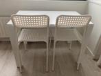Verstelbare kindertafel met 2 stuks stoeltjes (wit), Kinderen en Baby's, Kinderkamer | Tafels en Stoelen, Ophalen, Gebruikt, Tafel(s) en Stoel(en)
