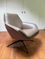 Luxe lederen Montel draai fauteuil, Huis en Inrichting, Fauteuils, Ophalen, Zo goed als nieuw, 75 tot 100 cm, Leer