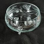 mooie schaal op pootjes,   geslepen - kristal  ø  18,8 cm., Antiek en Kunst, Antiek | Glas en Kristal, Ophalen