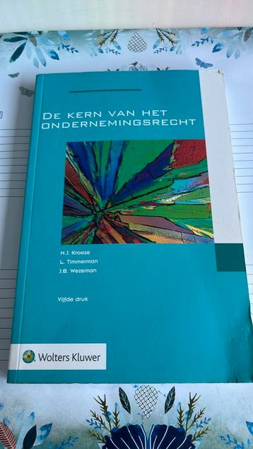 L. Timmerman De kern van het ondernemingsrecht 9789013151800 beschikbaar voor biedingen