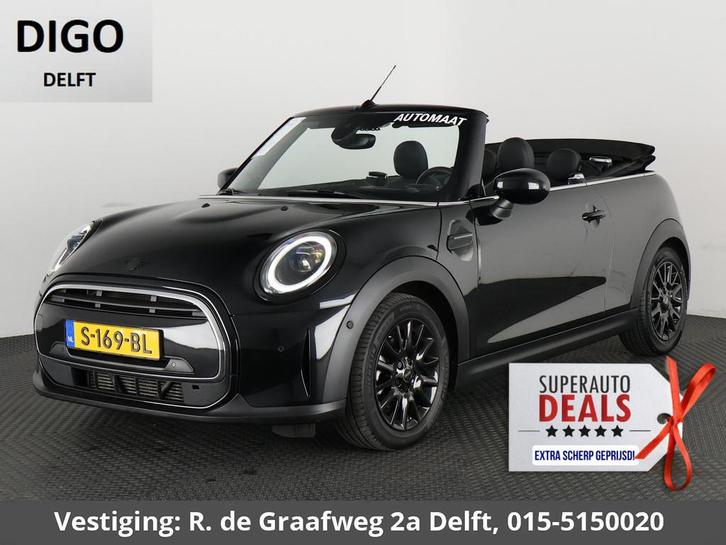 Mini Mini Cabrio 1.5 Cooper Black-Sport Automaat 140 PK | Na, Auto's, Mini, Bedrijf, Te koop, Cabrio, ABS, Airbags, Airconditioning