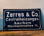 Oud Emaille Reclamebord Zerres & Co Aachen, Antiek en Kunst, Ophalen