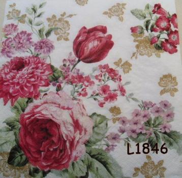 Servetten decoupage/bullet journal * Bloemen L1846 beschikbaar voor biedingen