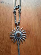 lederen ketting met mooie hanger, Ophalen of Verzenden, Zo goed als nieuw, Overige materialen, Verstelbaar