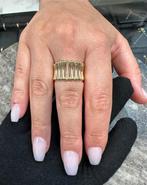 Schitterende 14k gouden ring met zirkonia, Ophalen of Verzenden, Zo goed als nieuw, Goud, Dame