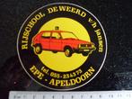 sticker rijschool de weerd v/h jansen epe apeldoorn vw golf1, Bedrijf of Vereniging, Zo goed als nieuw, Verzenden