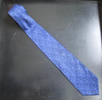 Blauwe Vintage Zijden stropdas Yves Saint Laurent met  Print beschikbaar voor biedingen