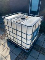 IBC vat / regenton 1000L met kunstofvoet, Tuin en Terras, Ophalen, Kunststof, Gebruikt, Met kraantje
