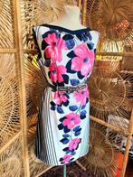 YatvaVintage: YV382 : Vintage 70s Kio Jersey Dress Jurk, Maat 38/40 (M), Overige kleuren, Ophalen of Verzenden, Gedragen