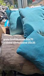 4 kussens 3 sierkussens, Ophalen, Gebruikt, Wit