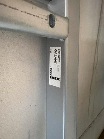 IKEA galant metalen frame witte uitschuifbare poten - afbeelding 3