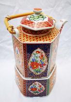 Vintage Imari porseleinen theepot versierd Phoenix m. warmer, Ophalen of Verzenden