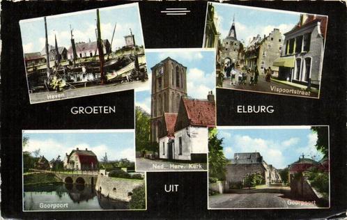 Groeten uit Elburg - 5 afb. bromo color - ongelopen, Verzamelen, Ansichtkaarten | Nederland, Ongelopen, Gelderland, Ophalen of Verzenden