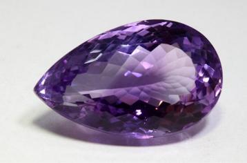 Grote Amethist Peer Slijpsel - 39.61ct met ALGT Certificaat beschikbaar voor biedingen
