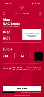 Kaarten Ajax Nac, Tickets en Kaartjes, Losse kaart, Twee personen, September