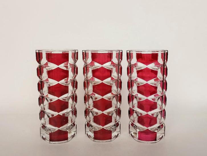 Vaas (3) Luminarc France Vintage, Antiek en Kunst, Antiek | Glas en Kristal, Ophalen of Verzenden