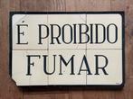 Vintage kerammiek Portugese Niet Roken Tegels, Ophalen of Verzenden