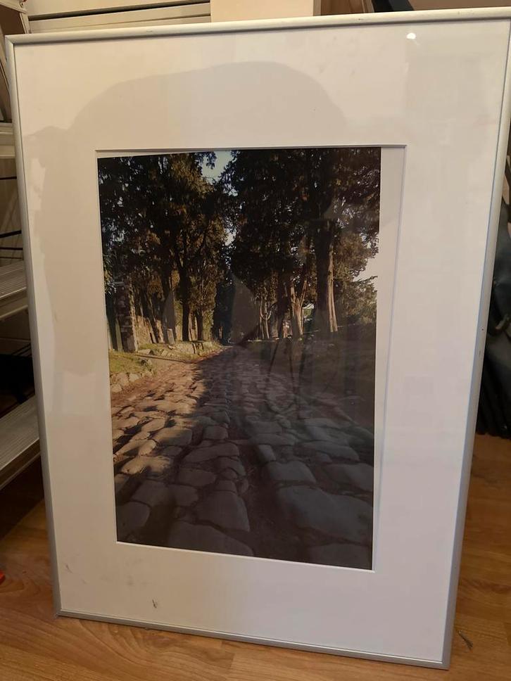 Foto van een oude Romeinse weg, Antiek en Kunst, Kunst | Schilderijen | Klassiek, Ophalen of Verzenden