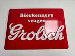 Grolsch “bierkenners vragen Grolsch”, Ophalen of Verzenden, Zo goed als nieuw, Reclamebord