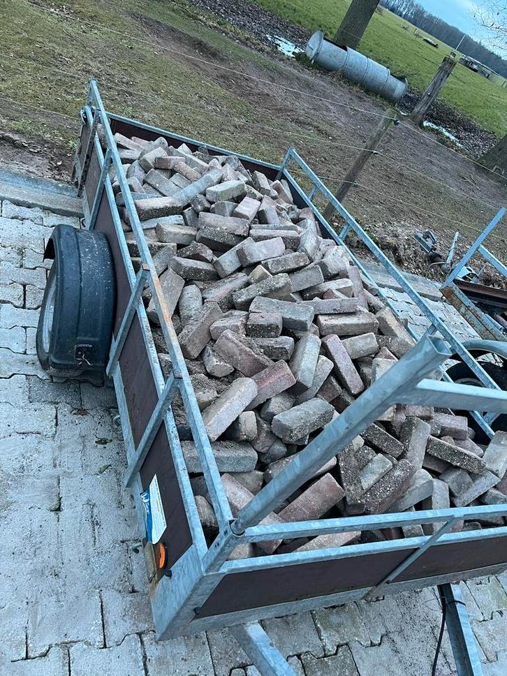 Waalformaatjes - 4/5 m2, Tuin en Terras, Tegels en Klinkers, Gebruikt, Klinkers, Beton, Ophalen of Verzenden