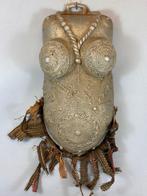 250954 Zeldzaam Afrikaans Makonde buikmasker uit Tanzania., Ophalen of Verzenden