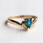 Vintage 9K goud Solitaire ring Topaas - Maat 17, Sieraden, Tassen en Uiterlijk, Ringen, Ophalen of Verzenden, Zo goed als nieuw