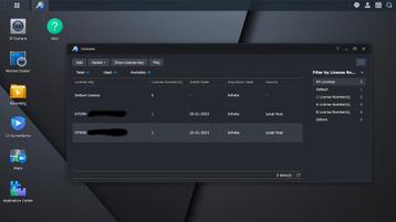 2 x Synology camera license beschikbaar voor biedingen