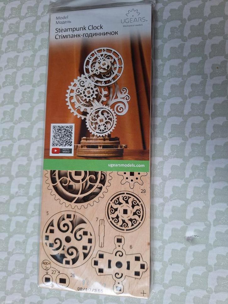 Steampunk Klok Bouwpakket Hout, Hobby en Vrije tijd, Modelbouw | Auto's en Voertuigen, Nieuw, Overige typen, Groter dan 1:32, Overige merken