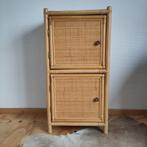 Prachtig jaren 70 riet/rotan bamboe kastje, Minder dan 50 cm, Gebruikt, Overige materialen, 1 of 2 laden