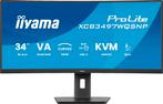 iiyama XCB3497WQSNP-B1 – 34” Curved Ultrawide Monitor usb c, Iiyama ProLite, DisplayPort, 101 t/m 150 Hz, Zo goed als nieuw