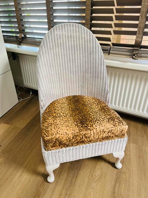 Loyd Loom Vinted Stoel, Huis en Inrichting, Stoelen, Gebruikt, Eén, Riet of Rotan, Wit, Ophalen of Verzenden