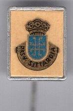 Sittardia papier op alu voetbalclub speldje ( Y_034 ), Verzenden, Zo goed als nieuw, Sport, Speldje of Pin