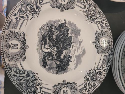 2 antieke Napoleon borden merk Bock p/st 9,95, Antiek en Kunst, Antiek | Porselein, Ophalen of Verzenden