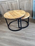 Salontafel mangohout, Ophalen, 50 tot 100 cm, Rond, 50 tot 100 cm